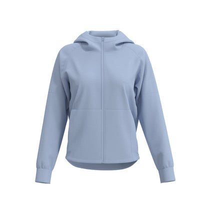 Loose Hooded Cardigan, Yoga & Sports Wear, Zipper Running Jacket for Women