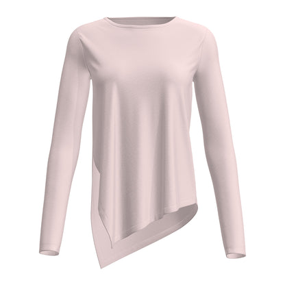 New Ice Silk Long Sleeve Yoga Top, Cool Breathable Loose Split Hem Yoga Cover Up Shirt