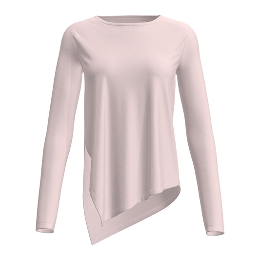 New Ice Silk Long Sleeve Yoga Top, Cool Breathable Loose Split Hem Yoga Cover Up Shirt