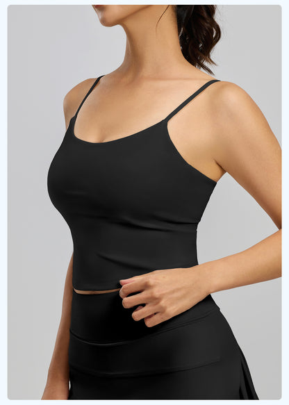 New Style Beauty Back Sports Bra Tank Top for Women, Built-in Cup Camisole, Wearable Outside Yoga Workout Bra