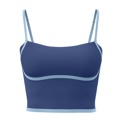 Summer New Streamlined Yoga Sports Bra, Removable Pads Adjustable Straps Beauty Back Fitness Workout Tank Top