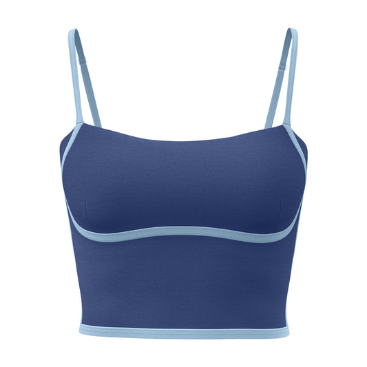 Summer New Streamlined Yoga Sports Bra, Removable Pads Adjustable Straps Beauty Back Fitness Workout Tank Top