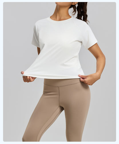 Women's New Summer Loose Mesh Yoga Short Sleeve Top, Breathable Lightweight Sports Fitness T-Shirt, Ideal for Running, Workout and Daily Casual Active Wear