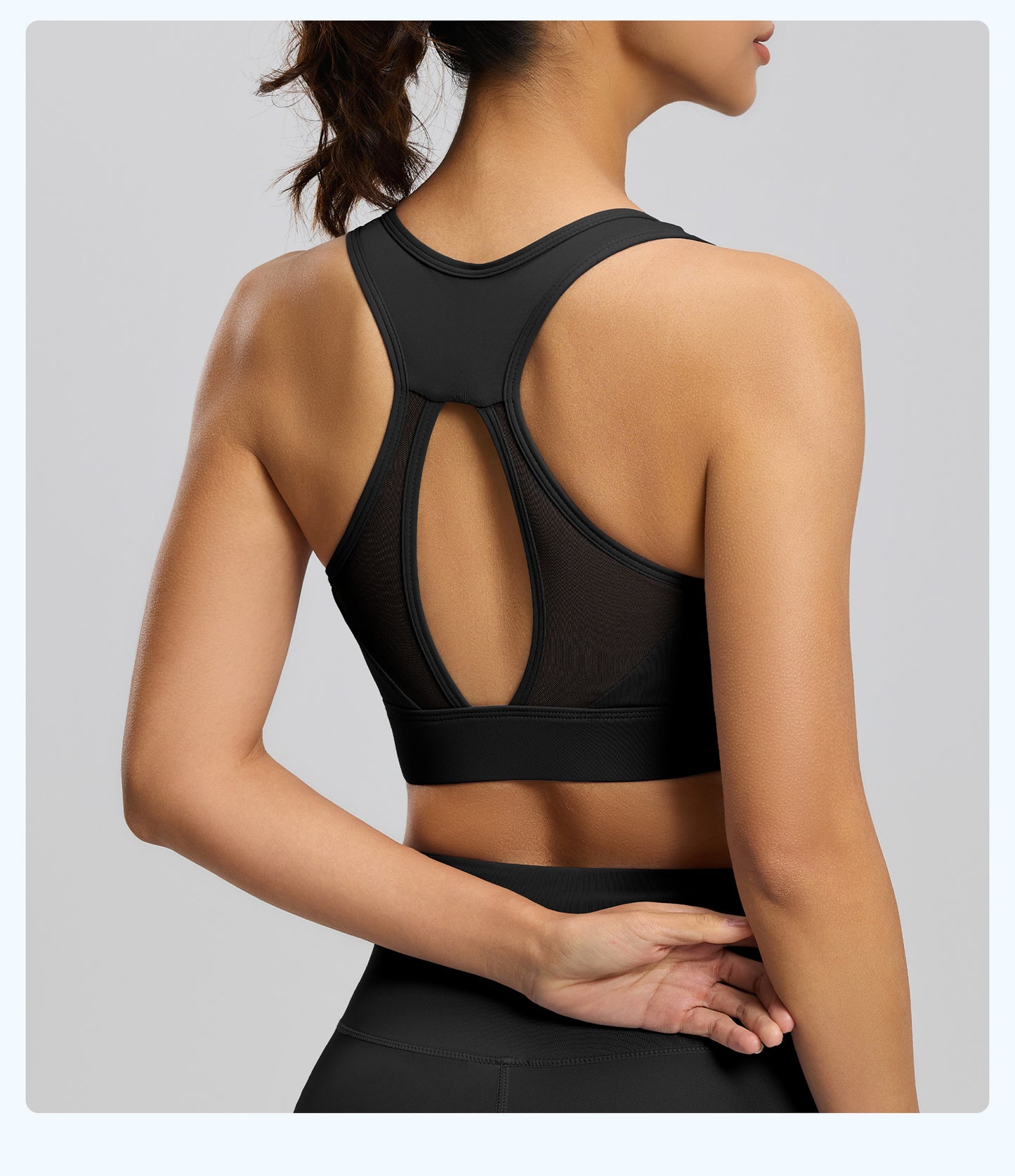 Women's High-Impact Sports Bra, Shockproof & Push-Up Beauty Back Fitness Tank Top for Running & Yoga