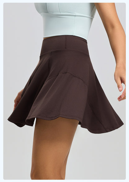 Women’s Running Sports Skort – 2-in-1 High Waist Yoga Tennis Skort, Anti-Exposure