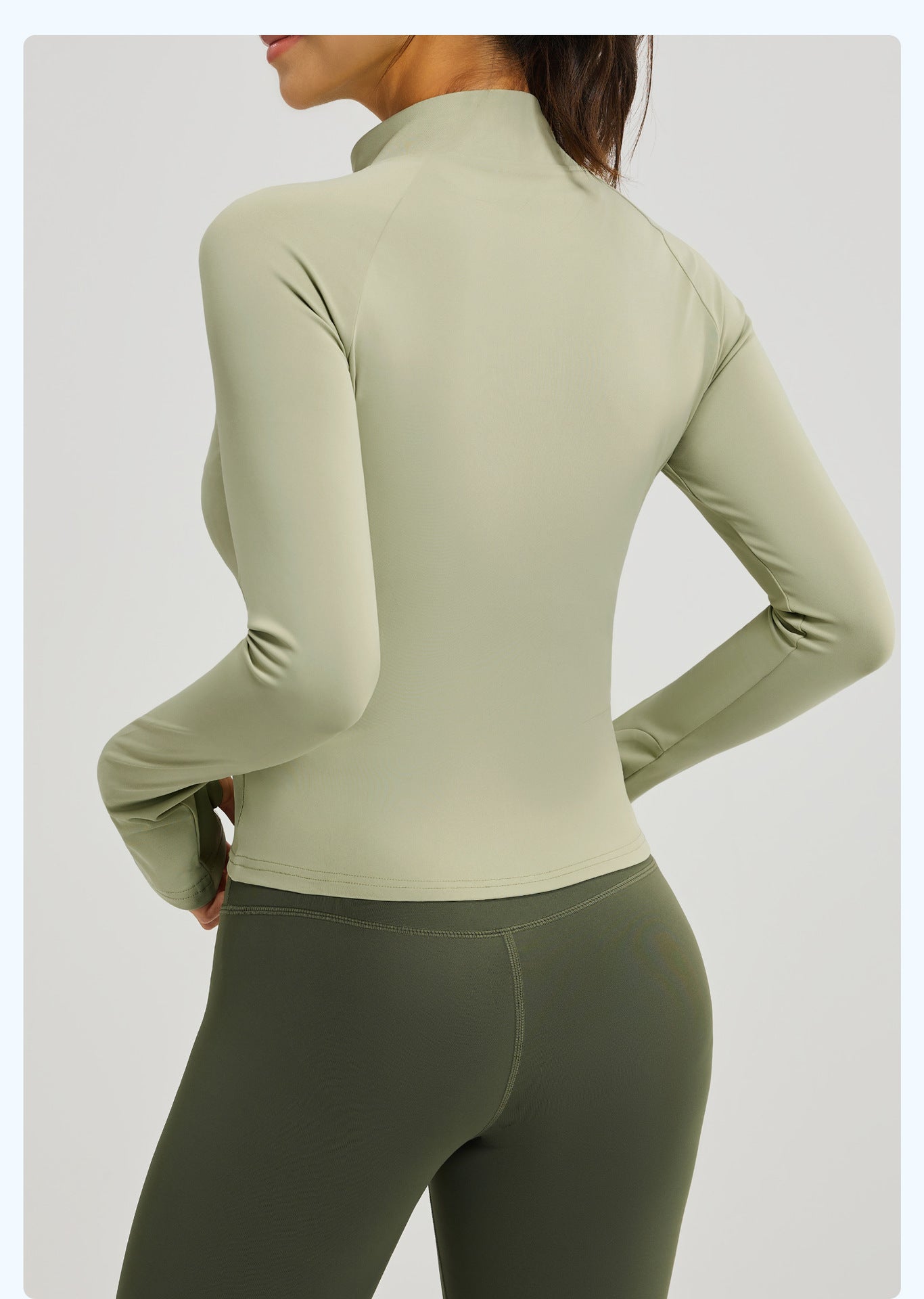 Women's Color Block Yoga Jacket, High Neck Slim Fit Naked Feeling Workout Top