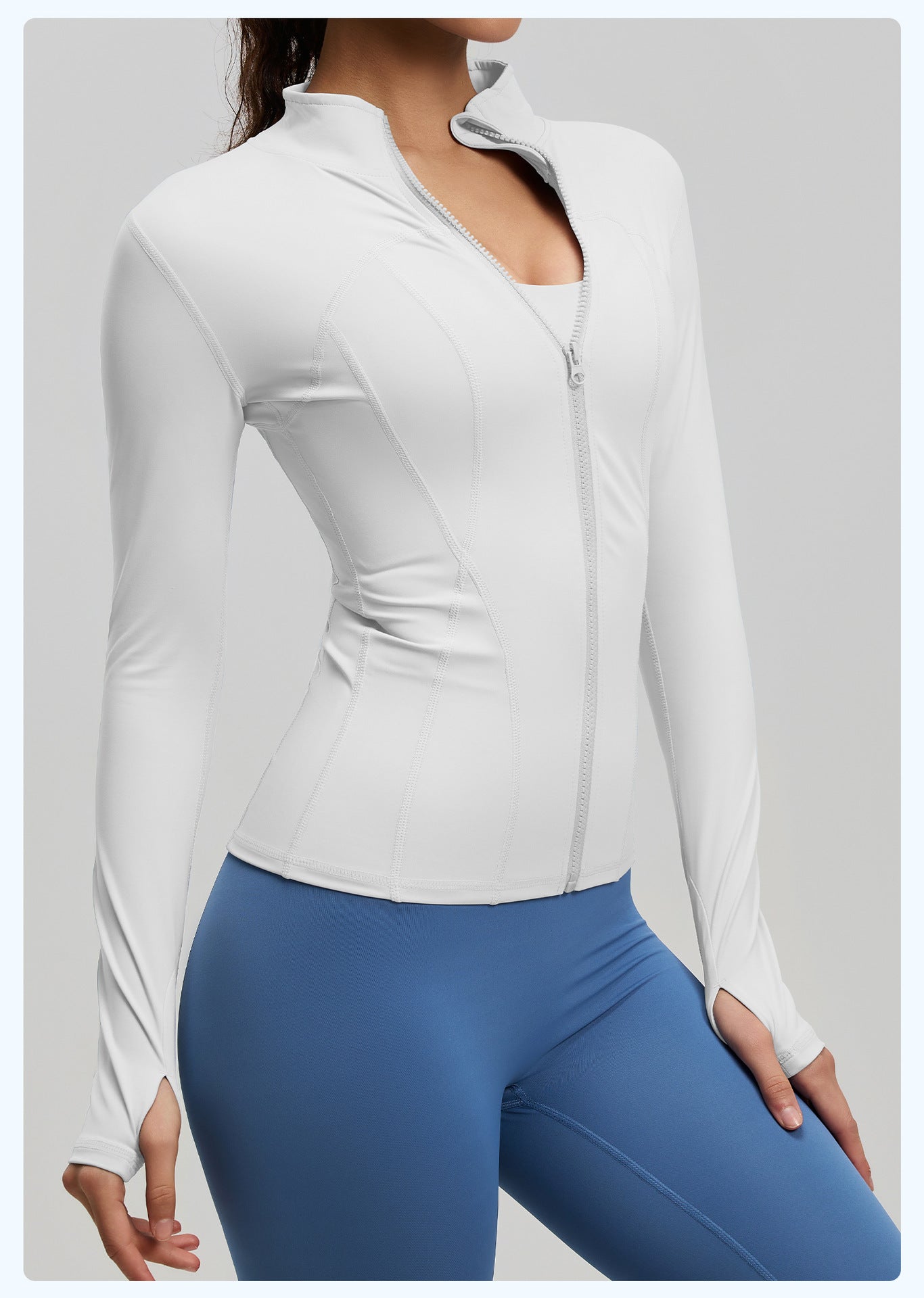 Women's Naked Feeling Yoga Top, Slim Fit Workout Sports Shirt, Tight Training Running Jacket