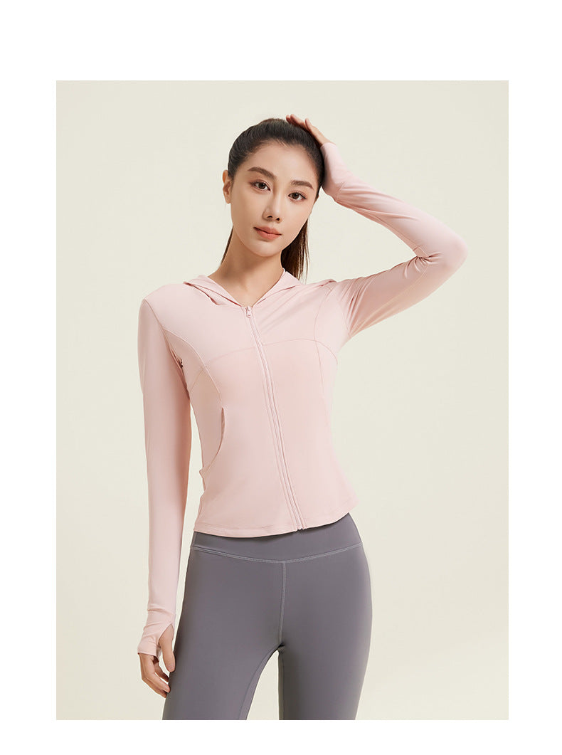 Women's New UPF50+ Lightweight Sun Protection Jacket, Breathable UV Protection, Ice Cool Hooded Sunscreen Coat for Yoga