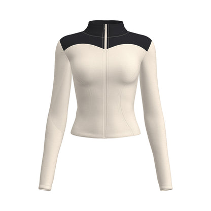 New Women's Long Sleeve Sports Top, Slim Fit Workout Jacket for Yoga, Running & Fitness