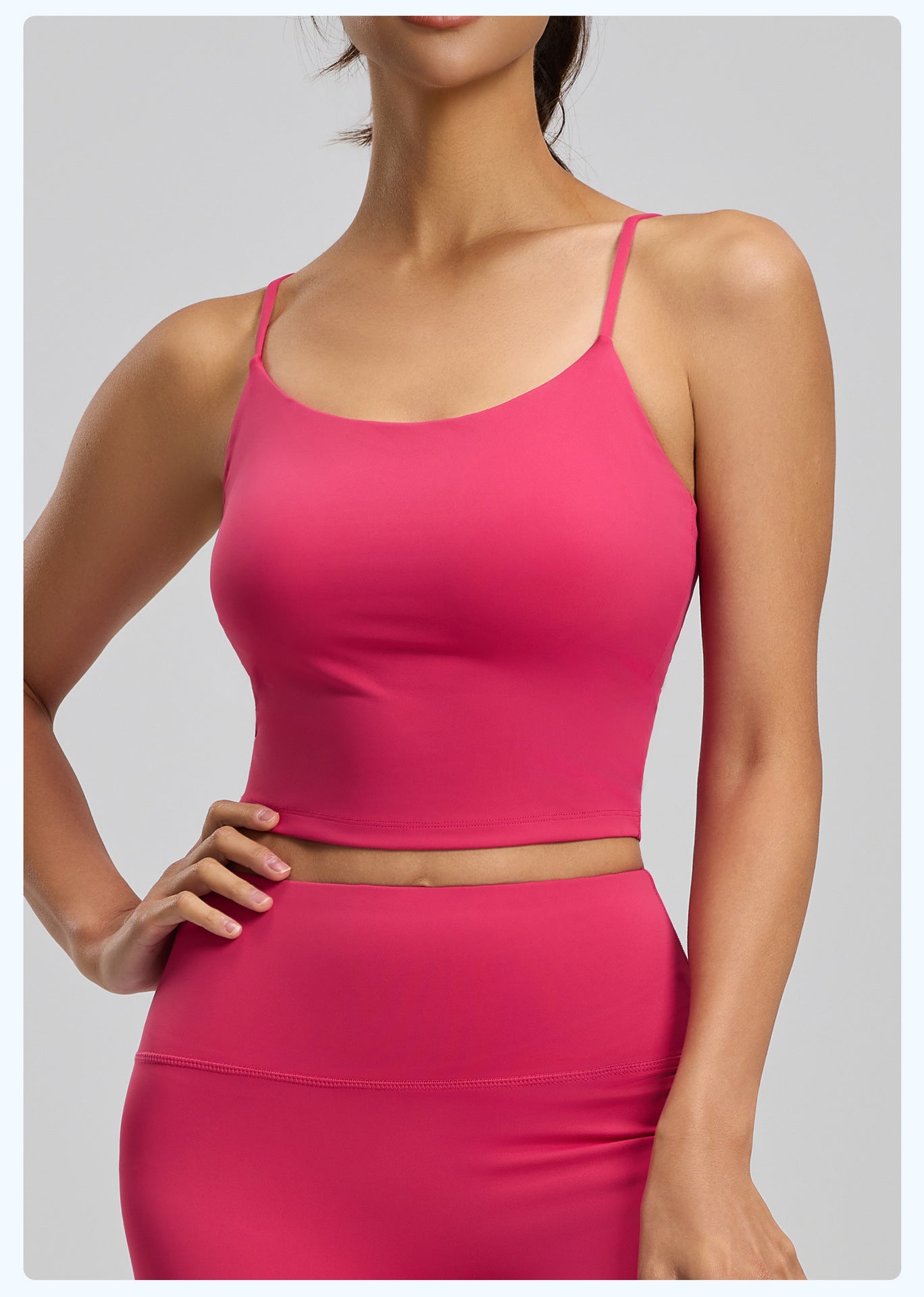 New Style Beauty Back Sports Bra Tank Top for Women, Built-in Cup Camisole, Wearable Outside Yoga Workout Bra