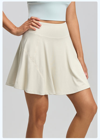 Women’s Running Sports Skort – 2-in-1 High Waist Yoga Tennis Skort, Anti-Exposure