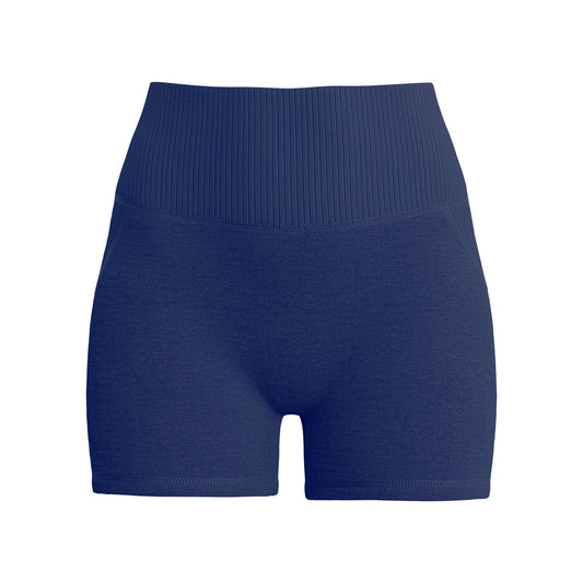 Women's Striped High Waist Yoga Shorts, Breathable Tummy Control, Seamless Butt Lifting Sports Shorts for Summer Workout Running