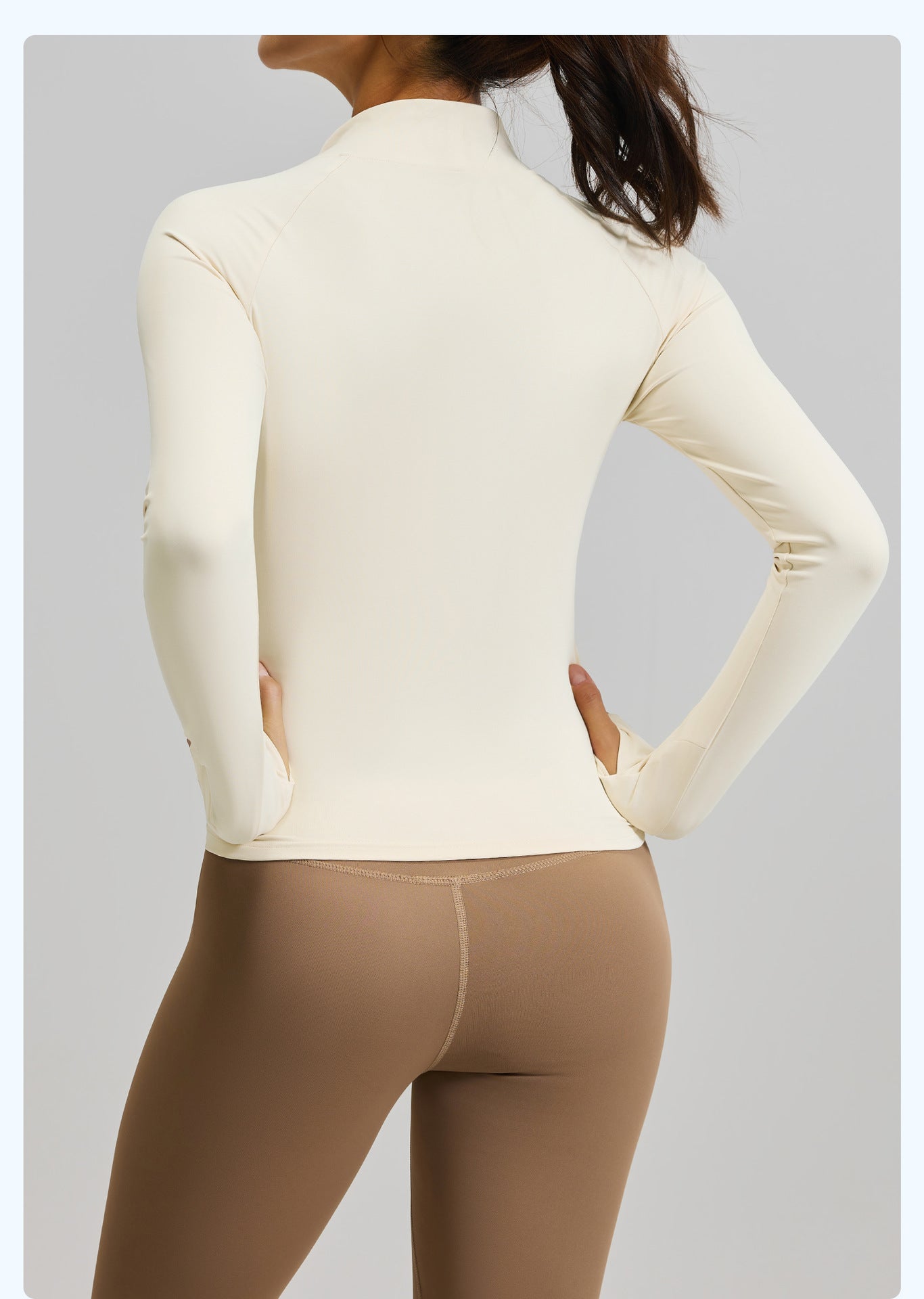 Women's Color Block Yoga Jacket, High Neck Slim Fit Naked Feeling Workout Top