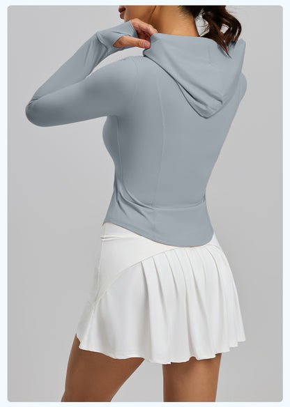 Women's Summer Original Yarn UV Protection Sun Jacket, Thin Outdoor Skin Coat, Hooded Sun Shirt