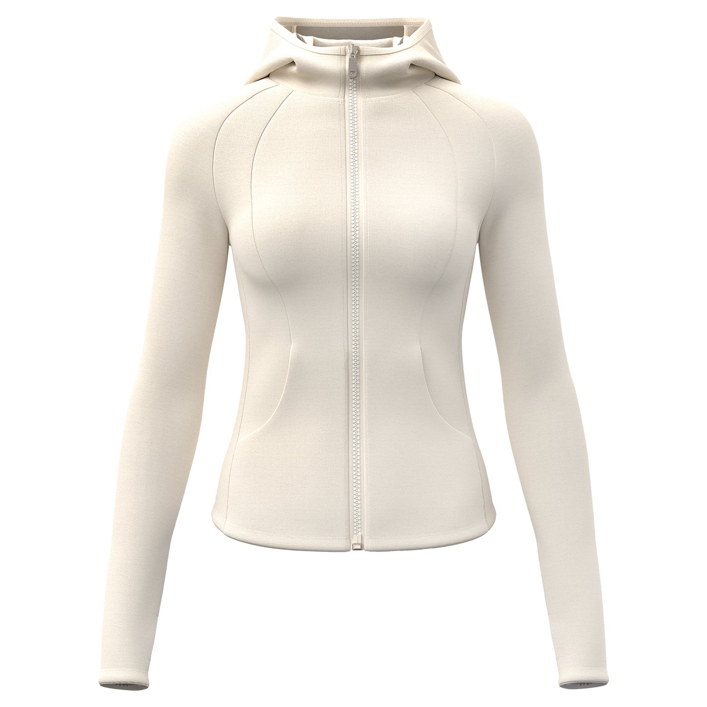 Women's New Winter Fleece Lined Thick Yoga Jacket, Slim Fit Zip Up, Windproof Hooded Sports Coat