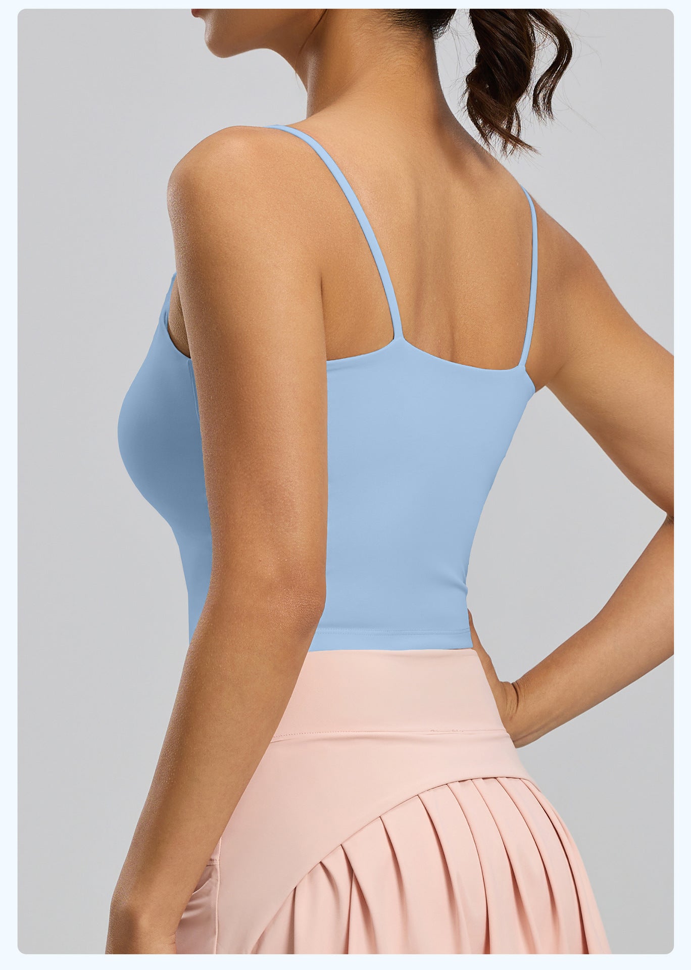 New Style Beauty Back Sports Bra Tank Top for Women, Built-in Cup Camisole, Wearable Outside Yoga Workout Bra