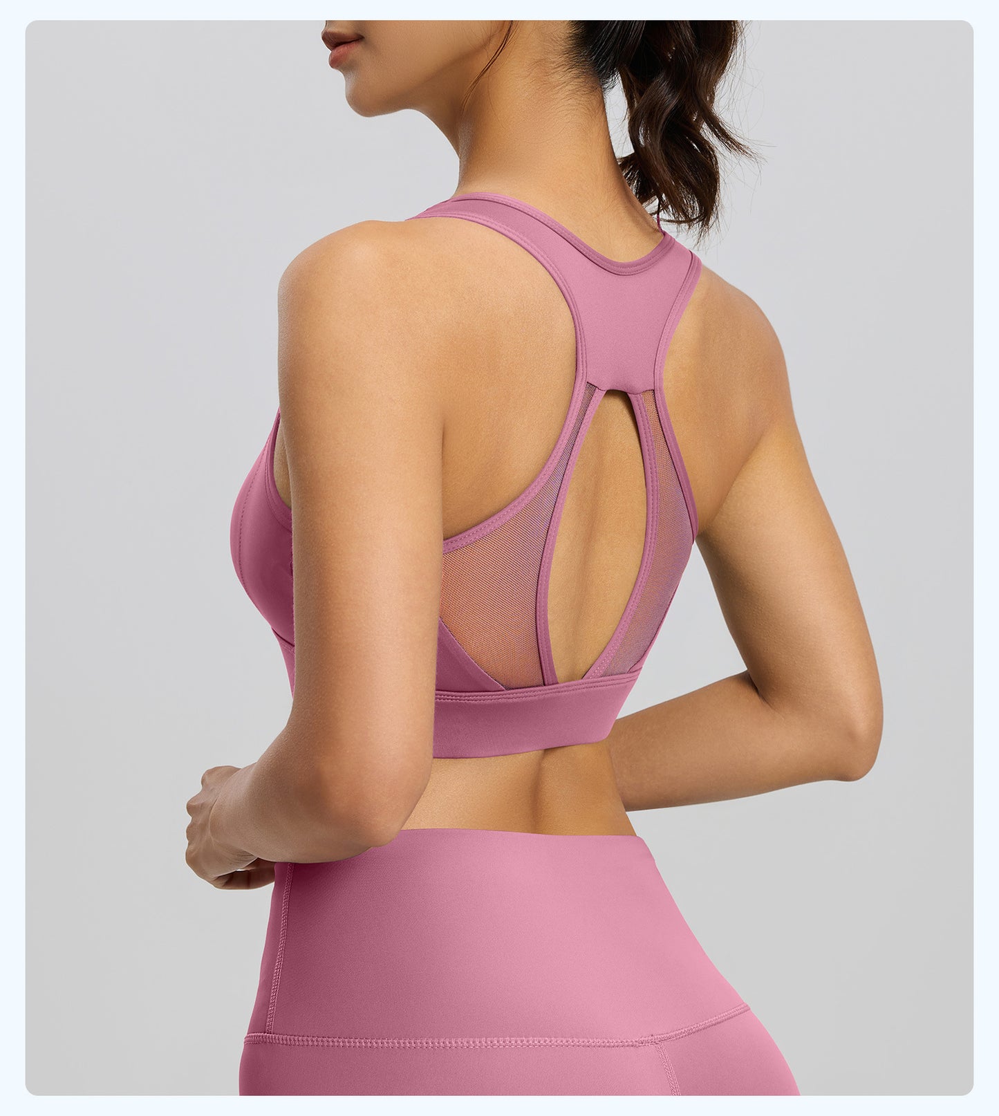Women's High-Impact Sports Bra, Shockproof & Push-Up Beauty Back Fitness Tank Top for Running & Yoga