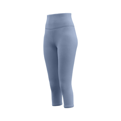 Women's High Waist 7/8 Fitness Pants, Elastic Hip Lifting Yoga Capris, Peach Butt Tight Sports Leggings