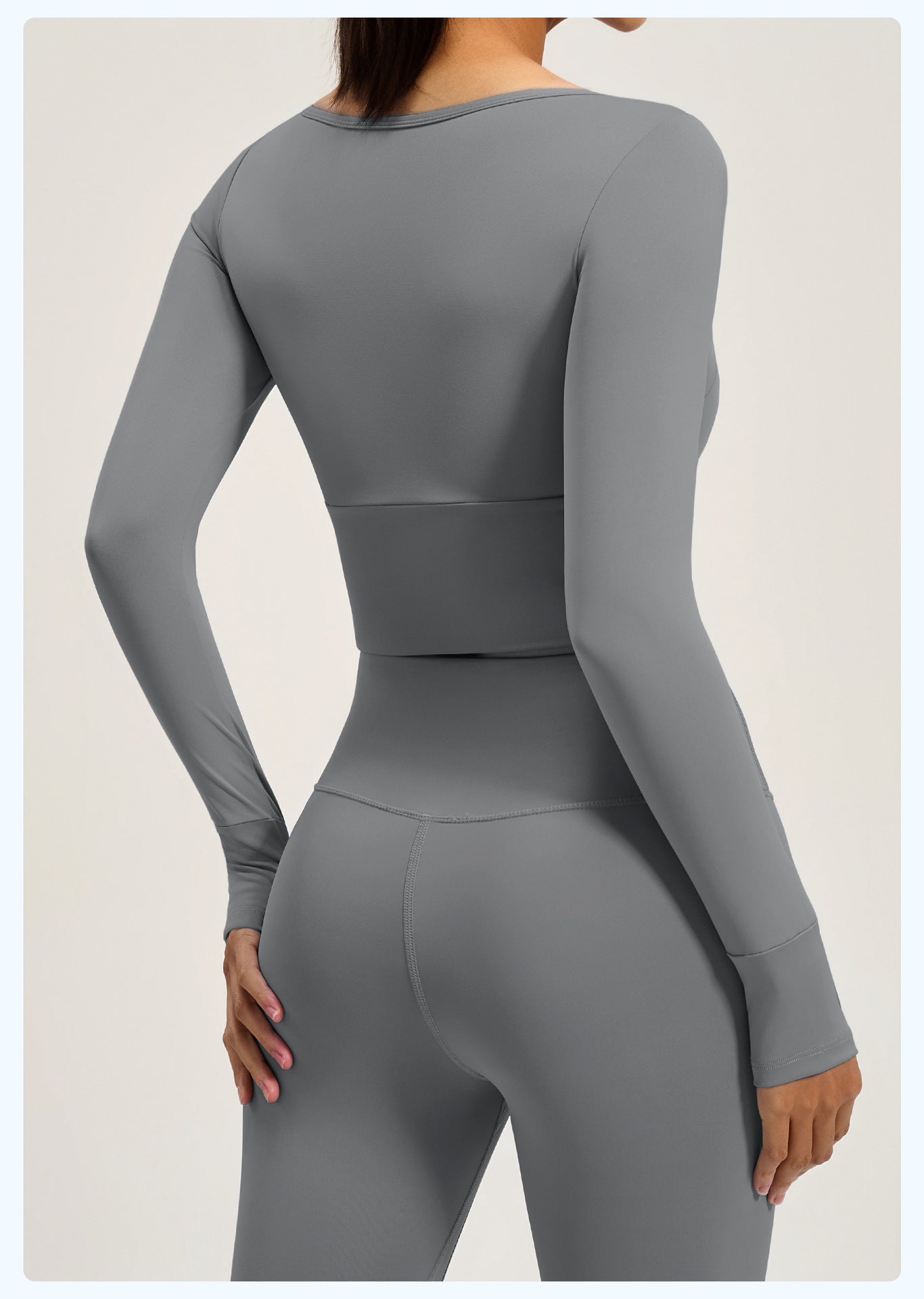 Women's Spliced Long Sleeve Yoga Top with Built-in Bra Pad, Breathable Slim Fit Sports Workout Shirt for Running Fitness