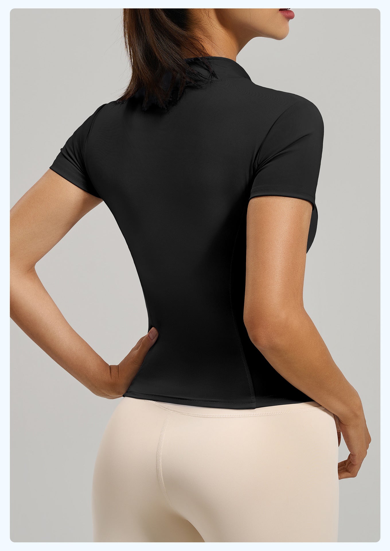 Women's High-Stretch Short Sleeve Yoga Top, Slim Fit Naked Feeling Workout Shirt for Running & Fitness