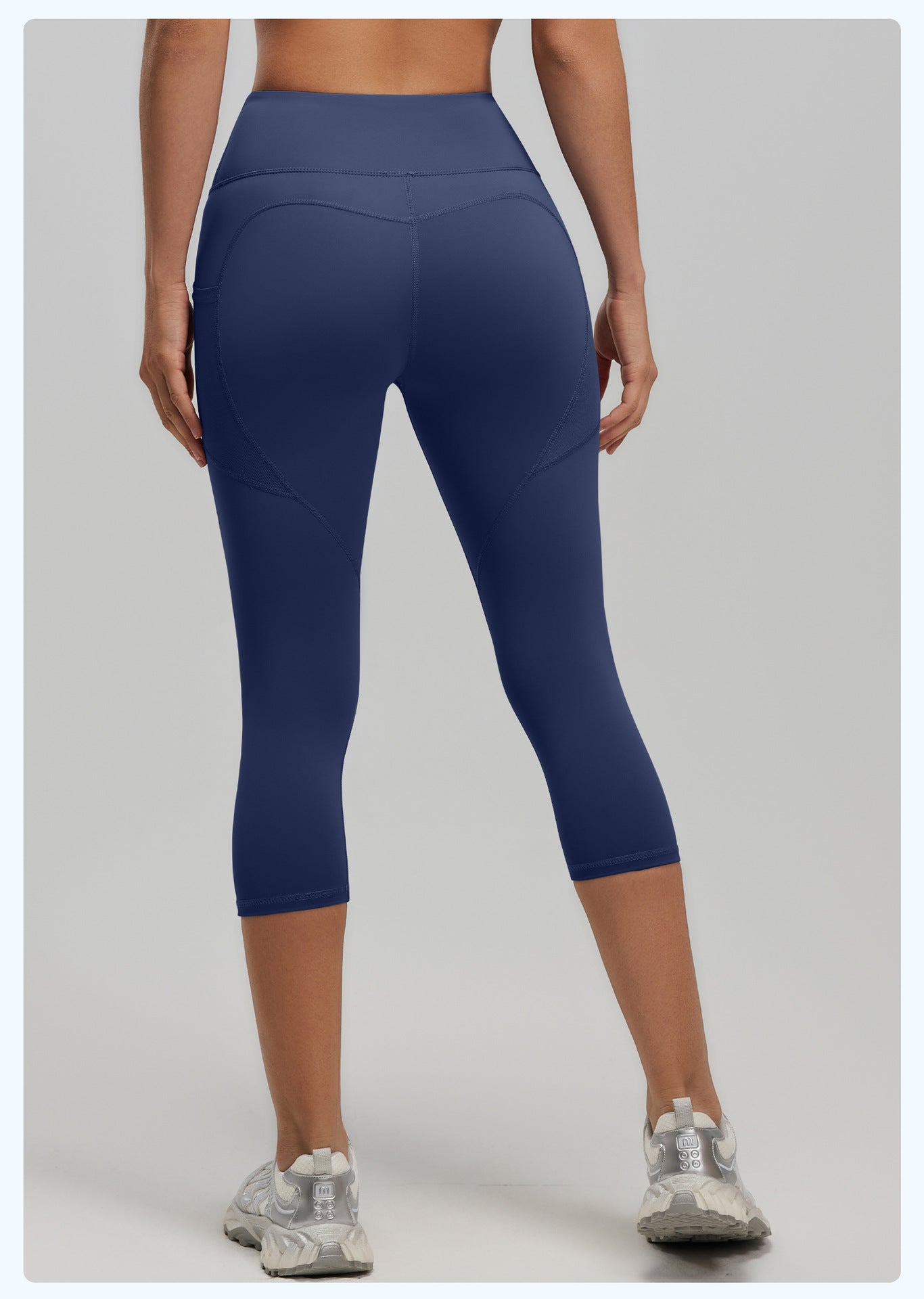 Women's High Waist 7/8 Yoga Pants with Side Pockets, Butt Lifting Booty Sculpting Tight Fitness Leggings