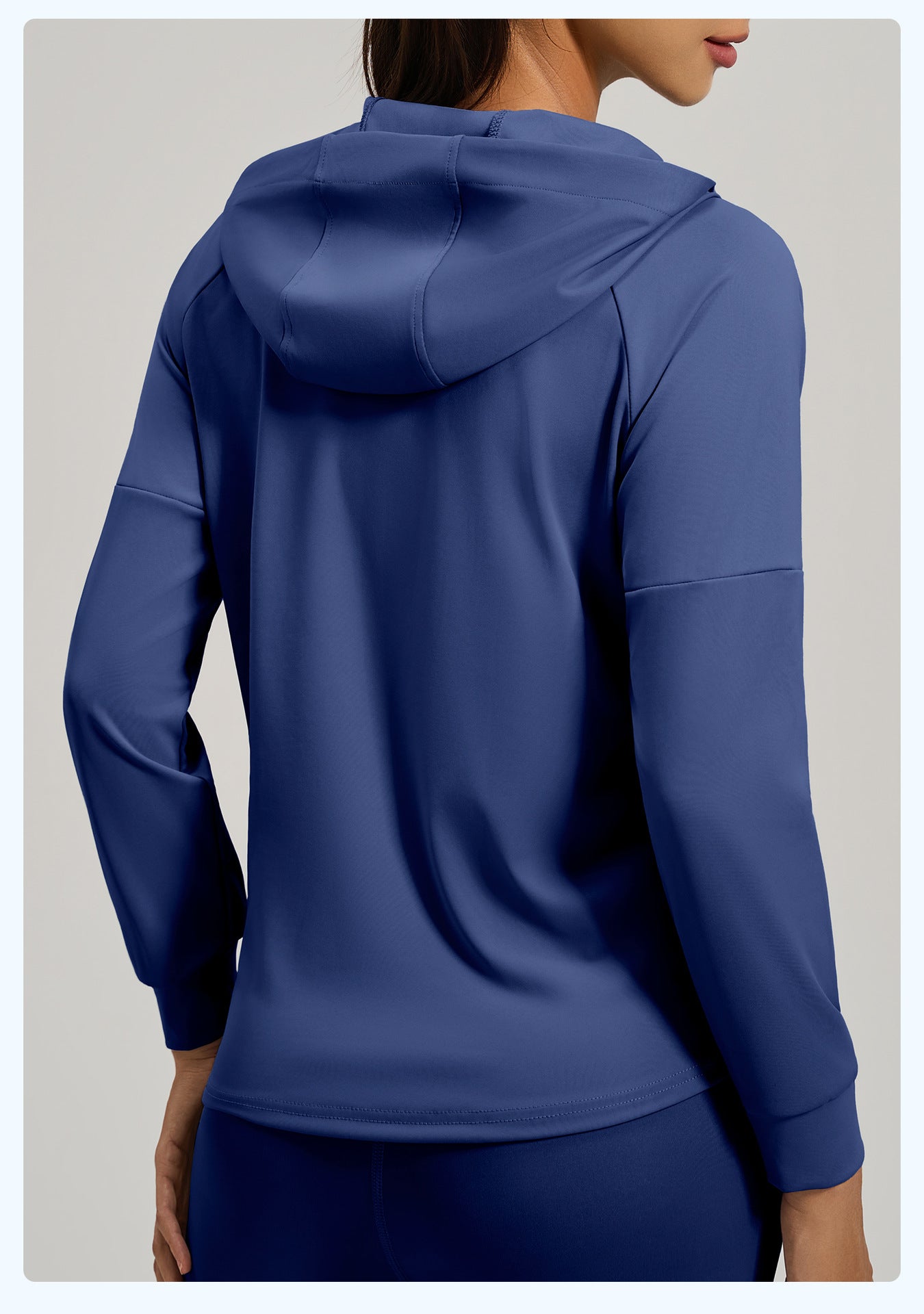 Loose Hooded Cardigan, Yoga & Sports Wear, Zipper Running Jacket for Women