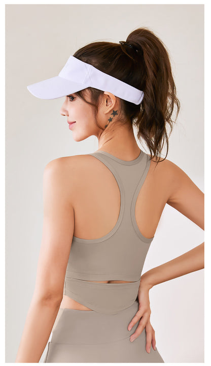 Women's High Support Shockproof Sports Bra, U-Back Yoga Tank Top