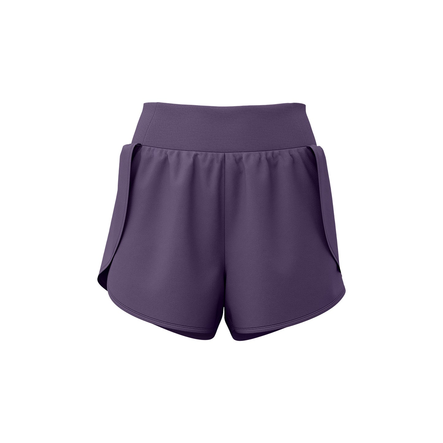 Women's Fake Two-Piece Sports Shorts, Breathable Anti-Exposure, Side Pockets, 3-Inch Running Fitness Yoga Shorts