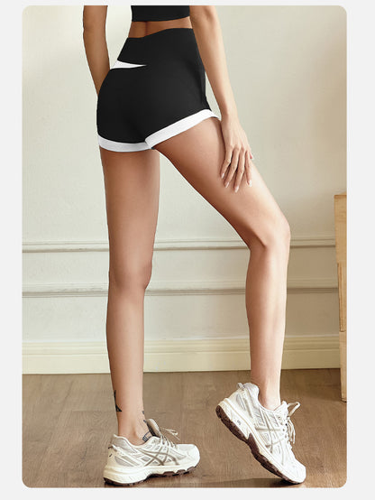 Women's Peach Butt Lifting Yoga Shorts, High Waist Running Fitness Shorts, Anti-Exposure Workout Shorts