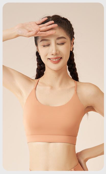 Women's One-Piece Halter Sports Bra, Beauty Back Workout Top for Yoga & Fitness
