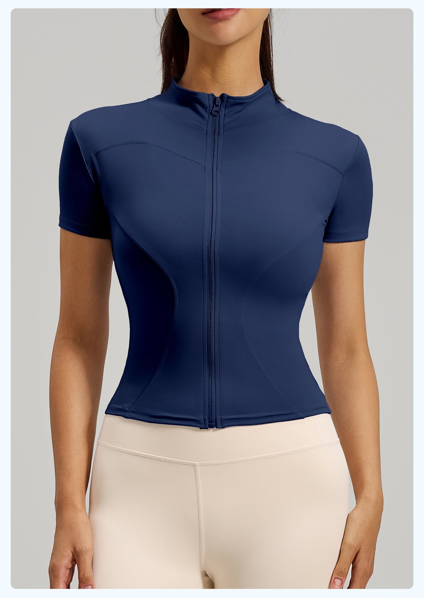 Women's High-Stretch Short Sleeve Yoga Top, Slim Fit Naked Feeling Workout Shirt for Running & Fitness