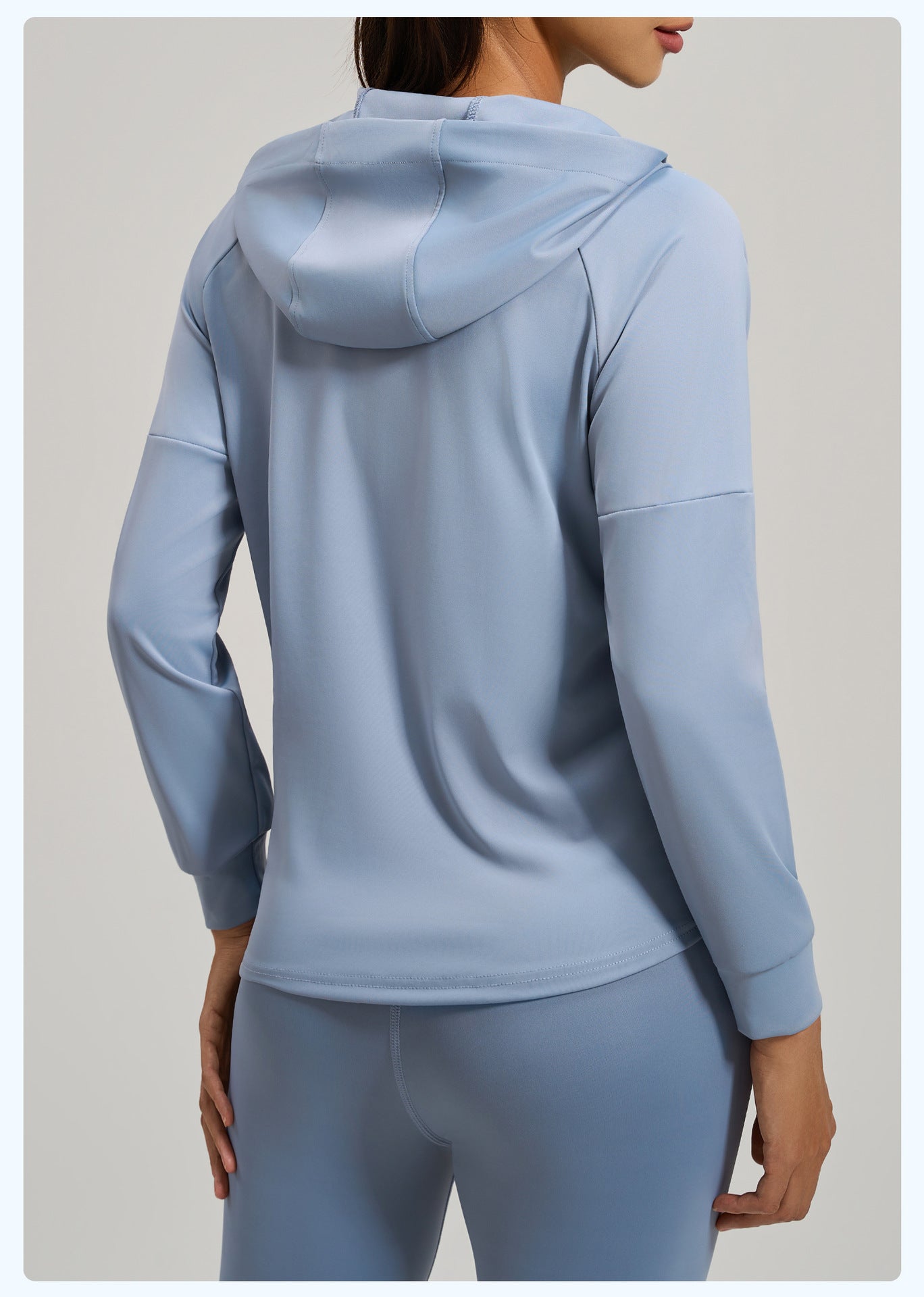 Loose Hooded Cardigan, Yoga & Sports Wear, Zipper Running Jacket for Women