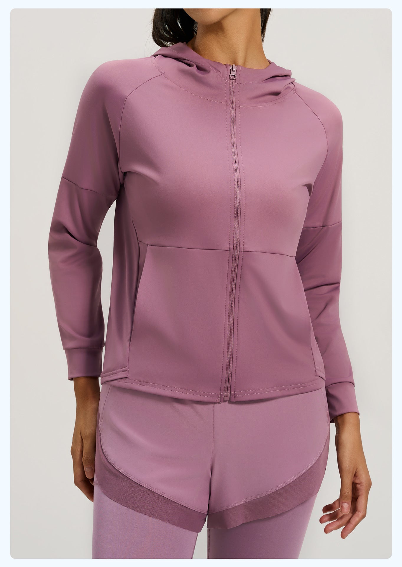 Loose Hooded Cardigan, Yoga & Sports Wear, Zipper Running Jacket for Women