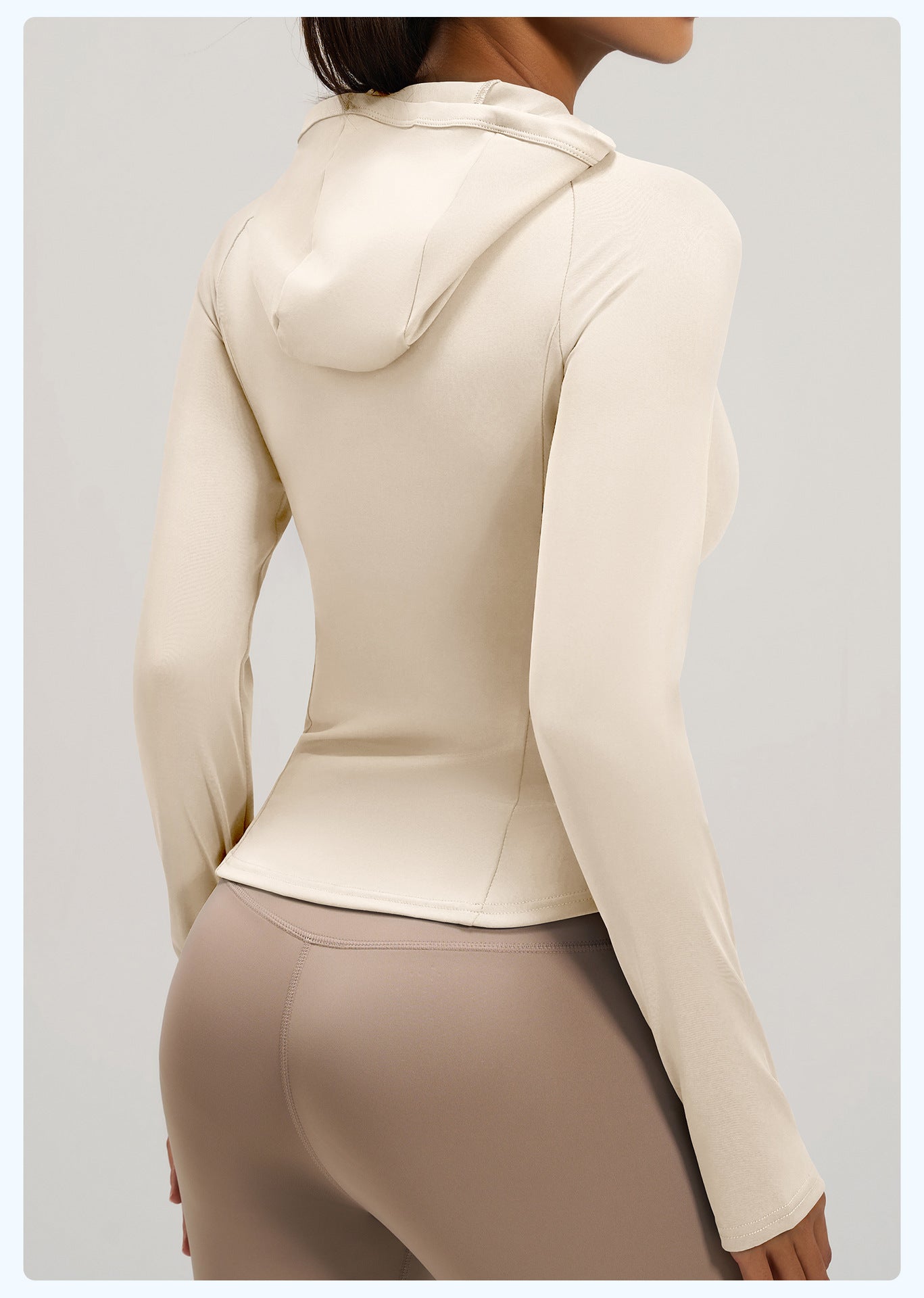 Women's New Spring Hooded Yoga Jacket with Pockets, Slim Fit Workout Sports Coat