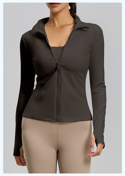 New Women's Slim Fit Sun Protection Jacket, Summer Breathable UV Protection Stand Collar Skin-Tight Sun Clothing