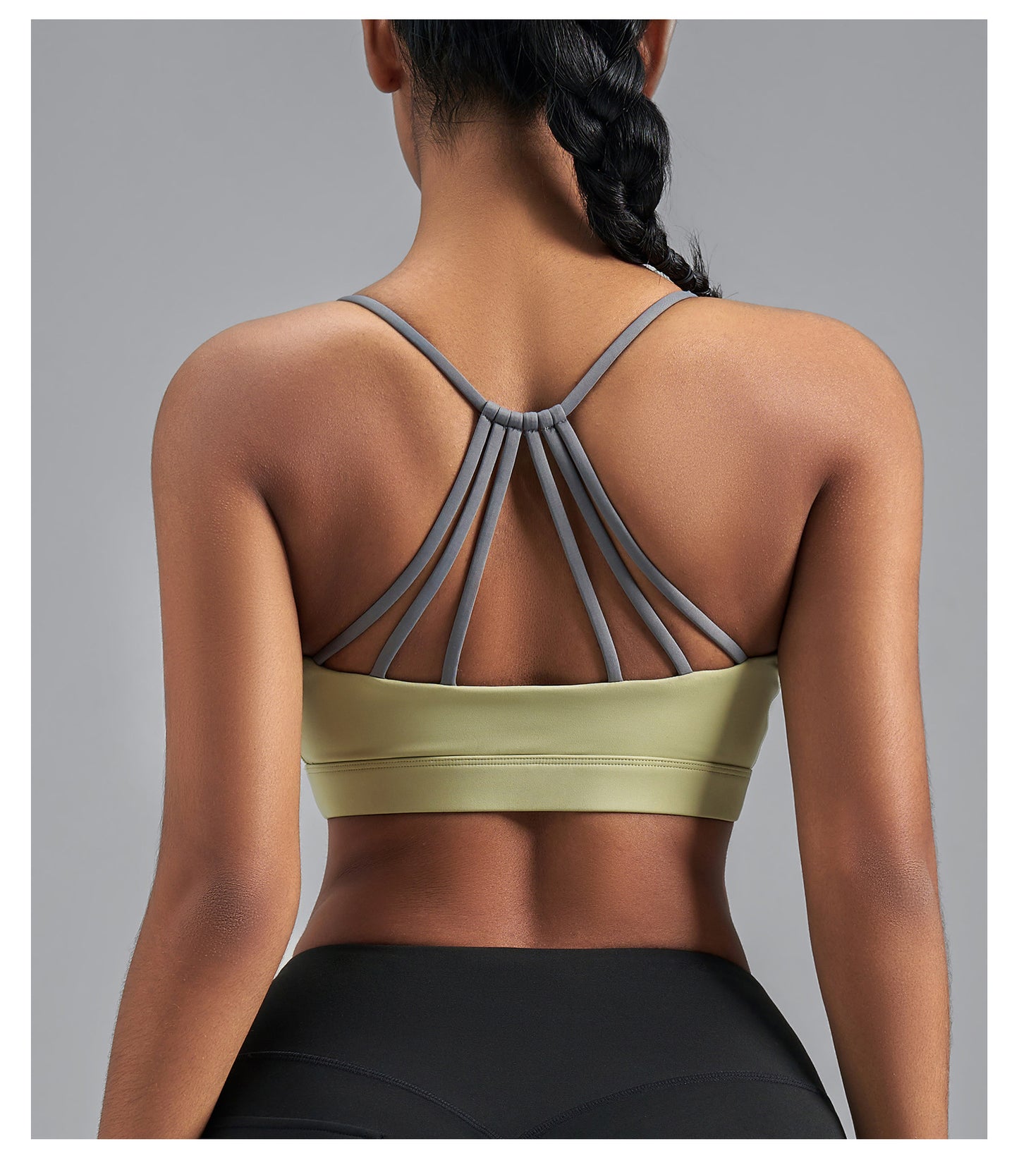 Women's Summer Color Block Sports Bra, High Impact Shockproof Push Up Beauty Back Yoga Workout Top for Running Fitness