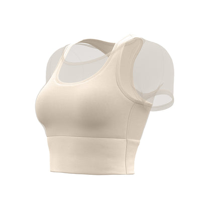 Women's Mesh Sports Short Sleeve with Built-in Bra Pad, Naked Feel, High Stretch, Summer Yoga & Running Top