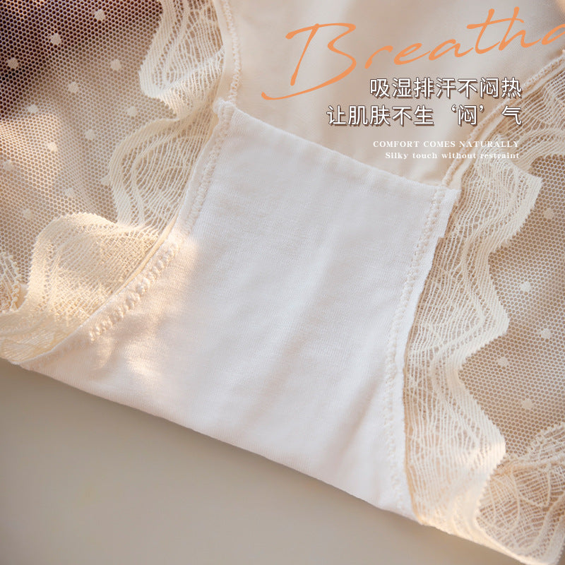 Women's seamless lace silk Underwear, sexy and breathable.
