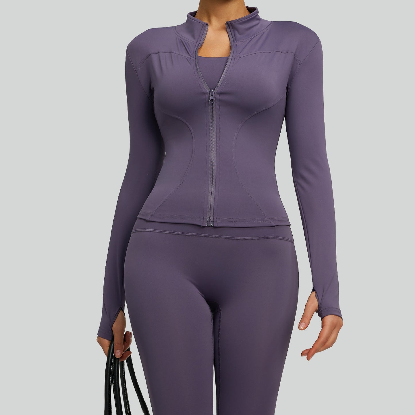 Women's Slim Fit Naked Feel Sports Jacket, Breathable Workout Top for Running & Fitness, European & American Size Yoga Wear