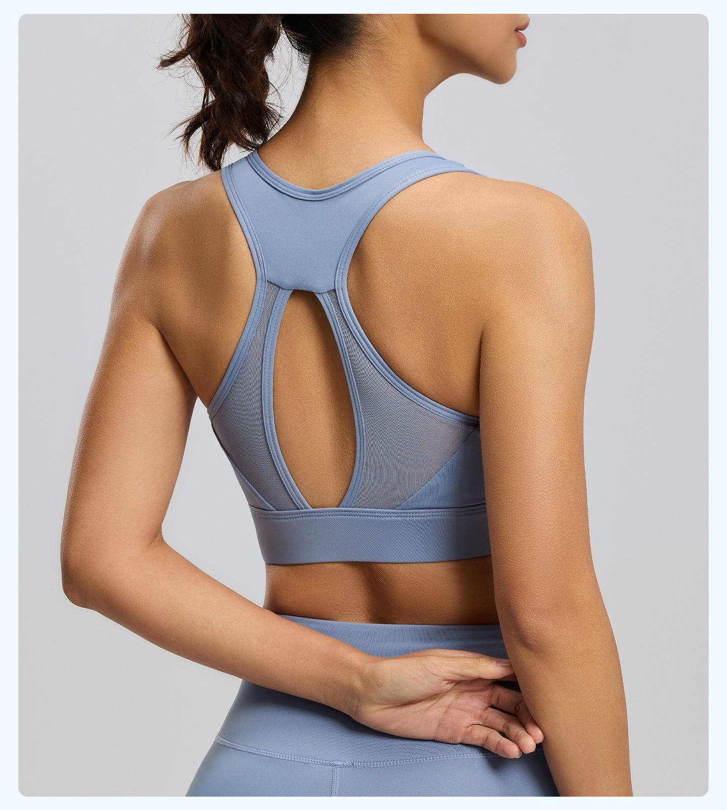 Women's High-Impact Sports Bra, Shockproof & Push-Up Beauty Back Fitness Tank Top for Running & Yoga