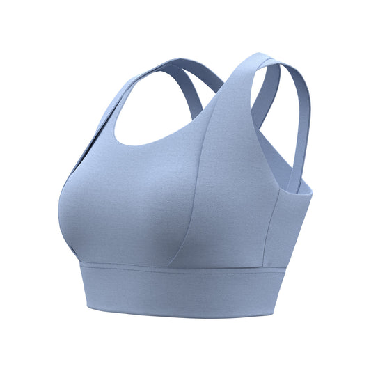 Women's Yoga Sports Bra, Push-Up Double Strap, Removable Pads, High-Impact Shockproof Naked Feeling Workout Bra