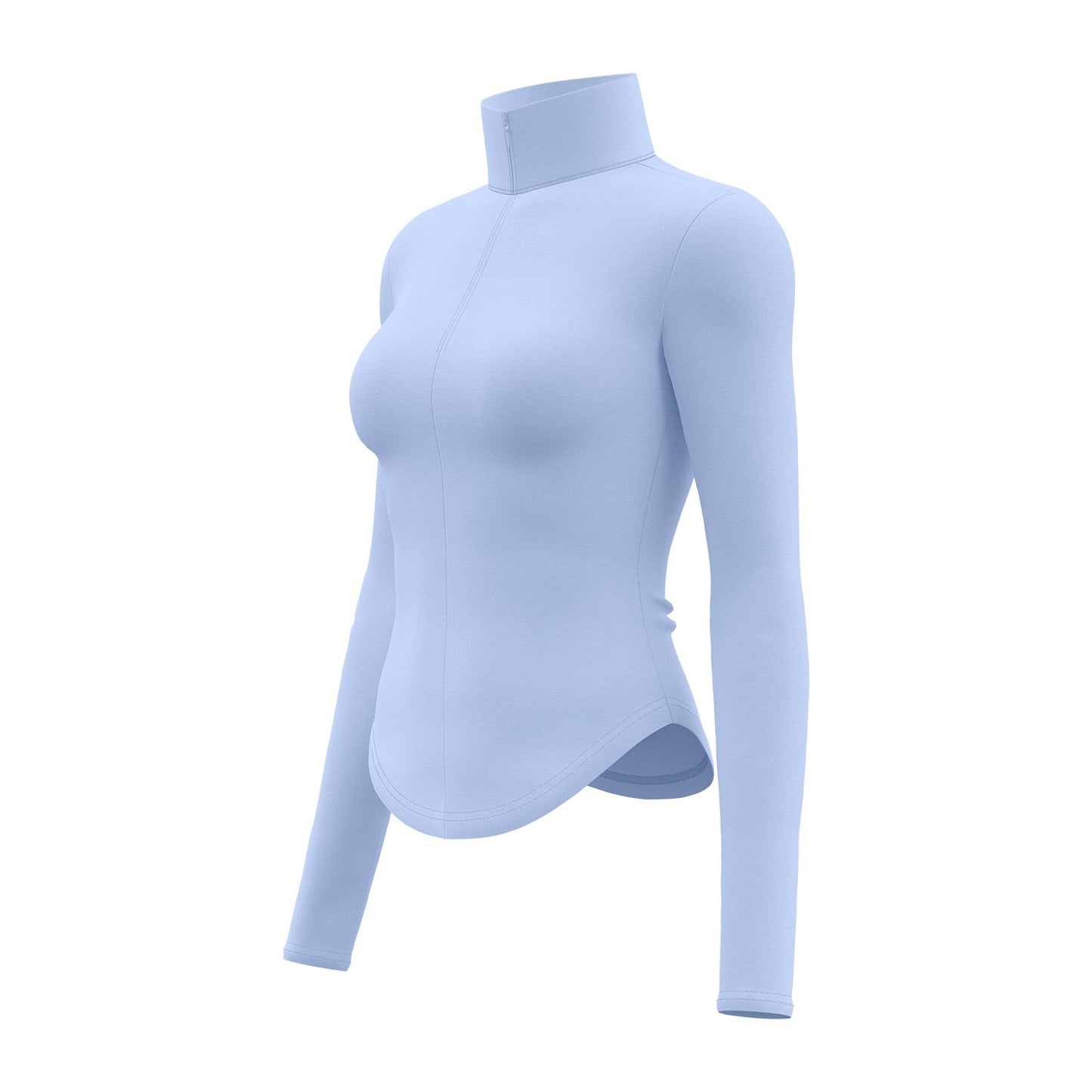 Women's Fashion Half Zip Yoga Top, Naked Feeling Slim Fit Seamless Breathable Sports Workout Shirt