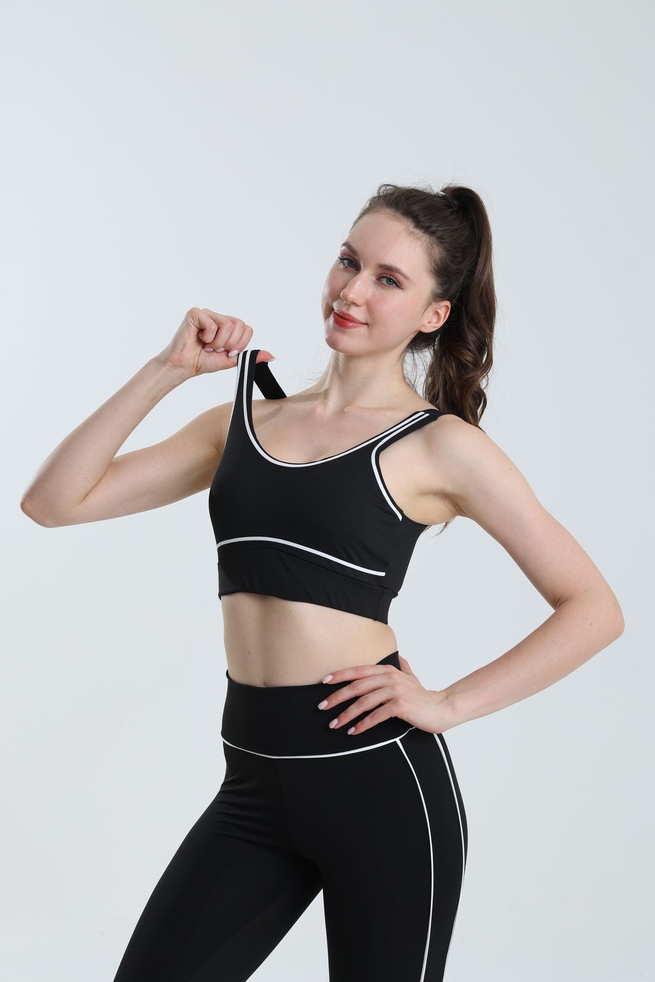Women's 2 Piece Yoga Set – Sexy Back Sports Bra, High Waist Tummy Control Hip Lifting Leggings, Stretch Fitness Outfits