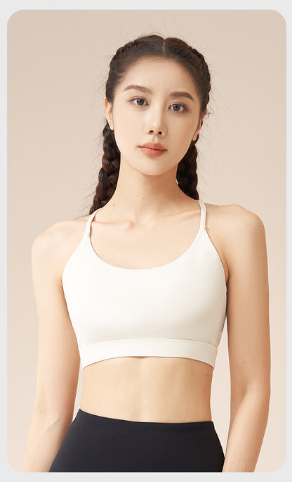 Women's One-Piece Halter Sports Bra, Beauty Back Workout Top for Yoga & Fitness