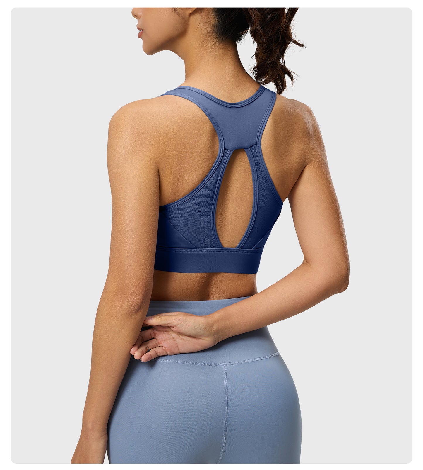 Women's High-Impact Sports Bra, Shockproof & Push-Up Beauty Back Fitness Tank Top for Running & Yoga