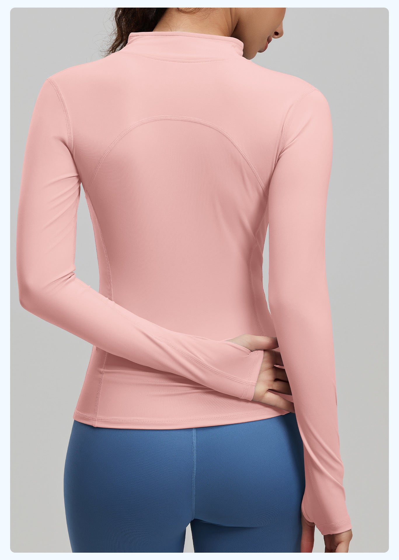 Women's Naked Feeling Yoga Top, Slim Fit Workout Sports Shirt, Tight Training Running Jacket