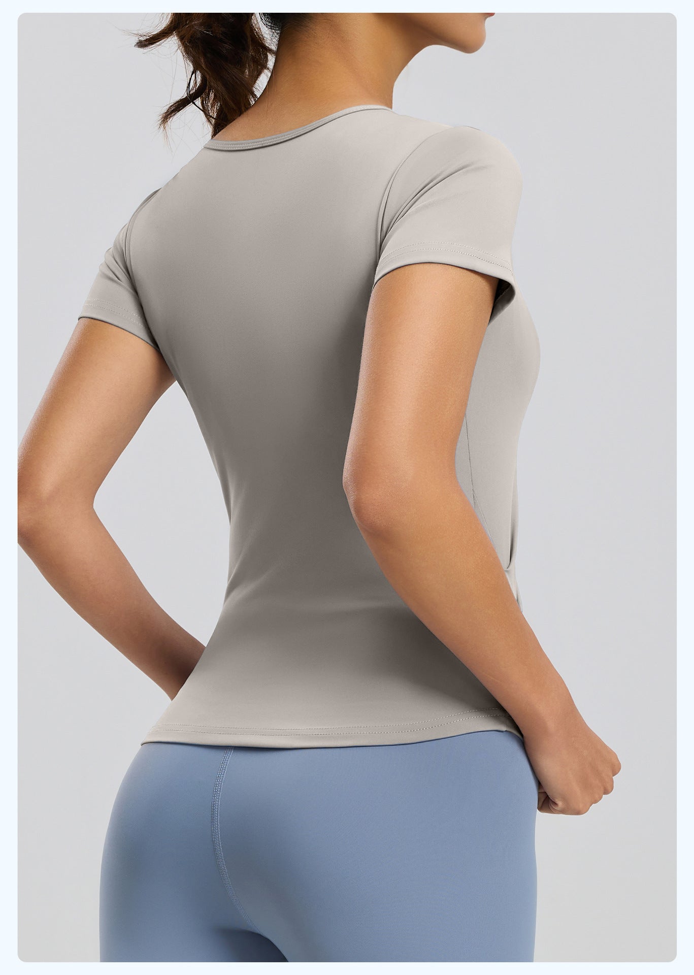 Women's V-Neck Ruched Yoga Short Sleeve – Naked Feel, Quick-Dry, Workout Running Top