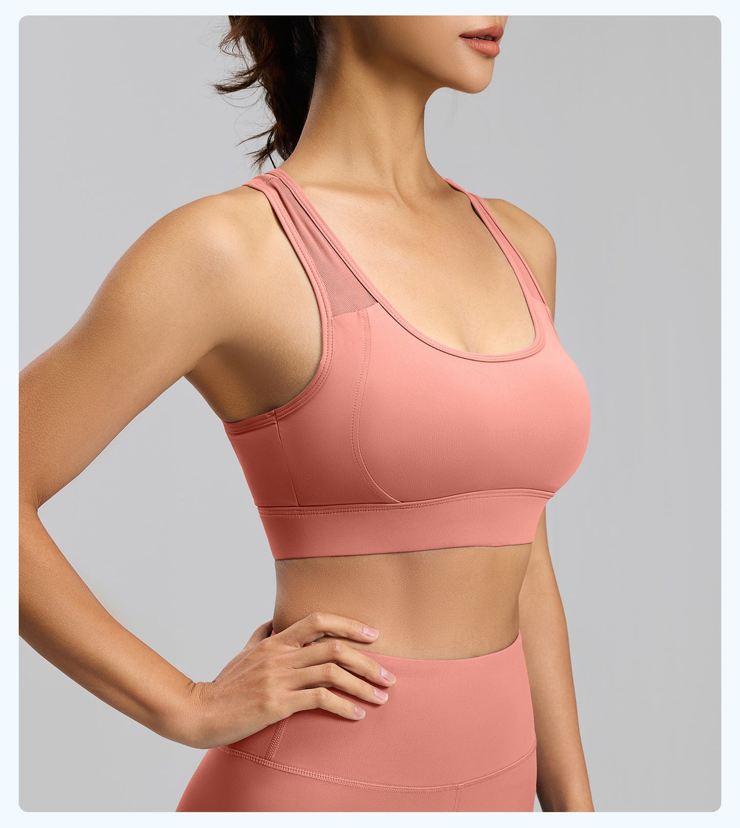 Women's High-Impact Sports Bra, Shockproof & Push-Up Beauty Back Fitness Tank Top for Running & Yoga