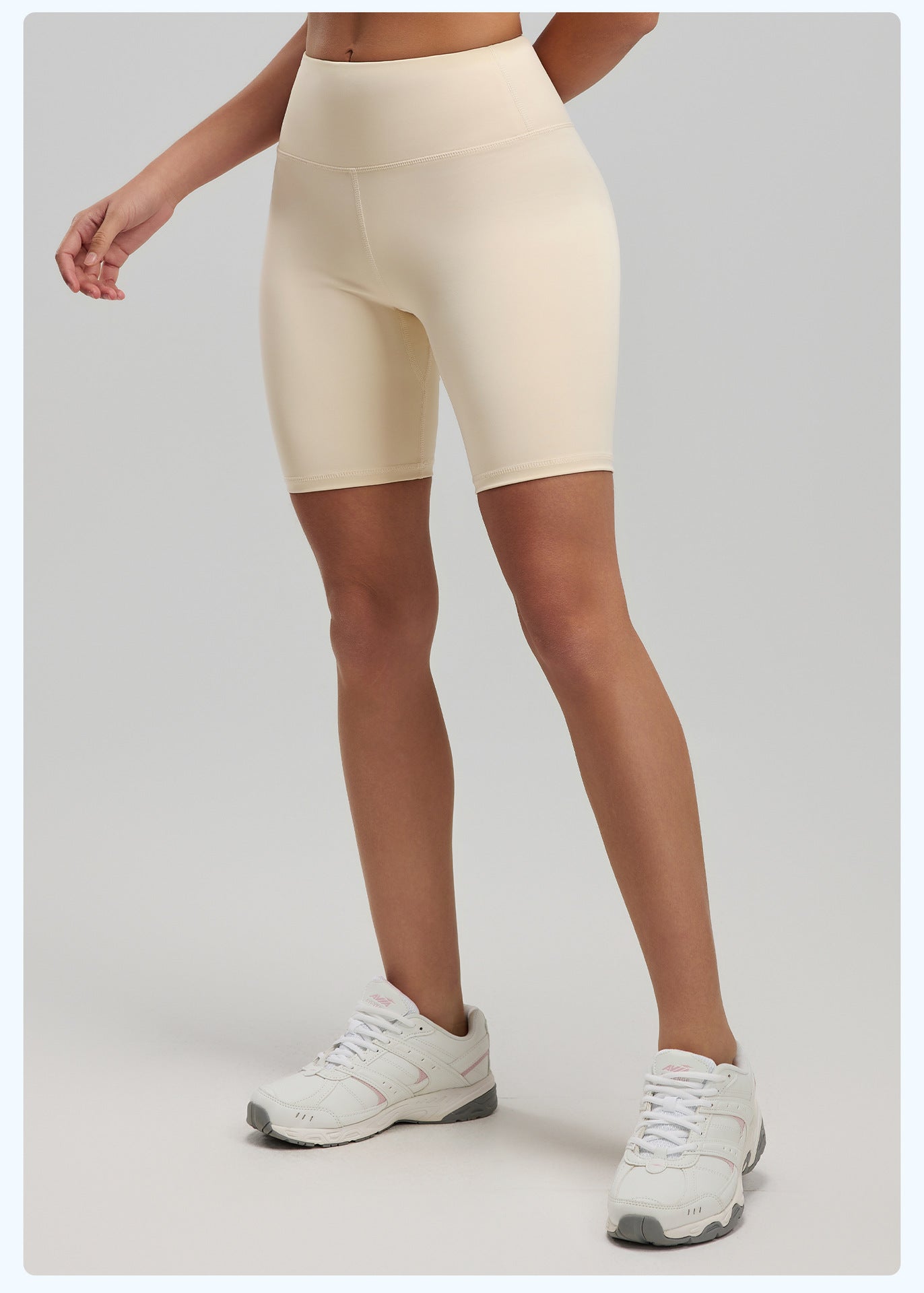 Women's High Waist Yoga Shorts, Butt Lifting Peach Hip 5-Pocket Length Workout Shorts, Stretch Tight Fitness Running Shorts