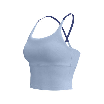 Women's High-Stretch Naked Feeling Sports Bra, Summer Padded Yoga Bra & Fitness Tank Top
